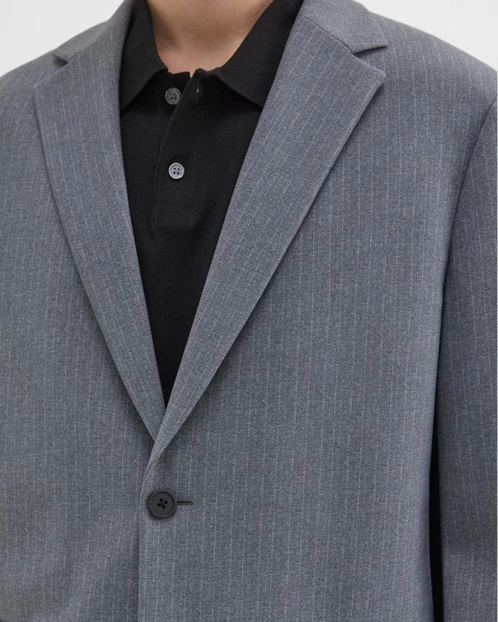 Blazers Jackets Men Theory Clinton Blazer In Herringbone Precision Ponte Grey Melange Blazers Jackets Men Theory Clinton Blazer In Herringbone Precision Ponte Grey Melange