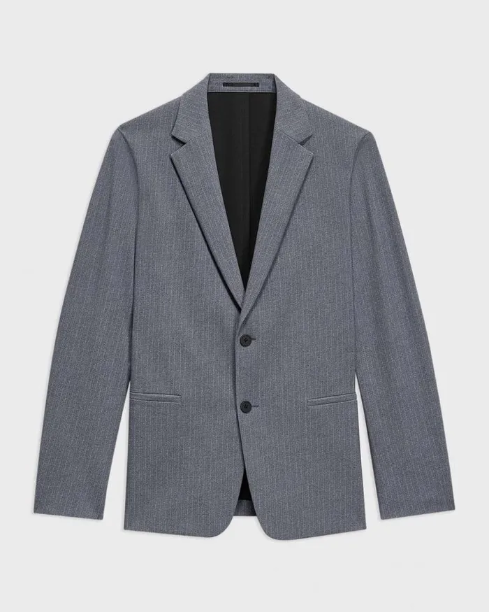 Blazers Jackets Men Theory Clinton Blazer In Herringbone Precision Ponte Grey Melange Blazers Jackets Men Theory Clinton Blazer In Herringbone Precision Ponte Grey Melange