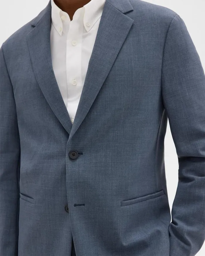 Blazers Jackets Men Theory Clinton Blazer In Printed Precision Ponte Dusty Blue Mel Blazers Jackets Men Theory Clinton Blazer In Printed Precision Ponte Dusty Blue Mel