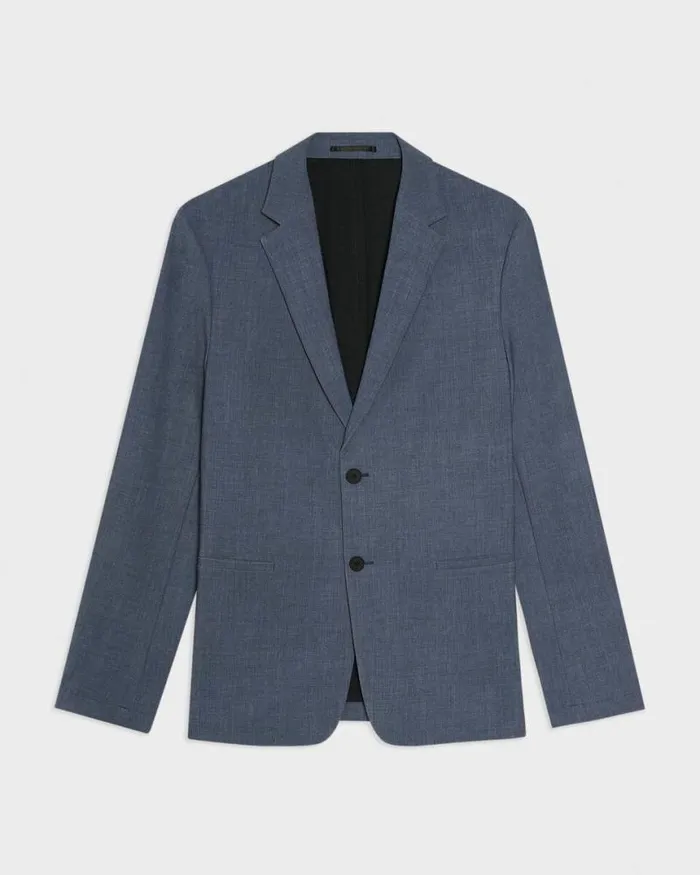 Blazers Jackets Men Theory Clinton Blazer In Printed Precision Ponte Dusty Blue Mel Blazers Jackets Men Theory Clinton Blazer In Printed Precision Ponte Dusty Blue Mel