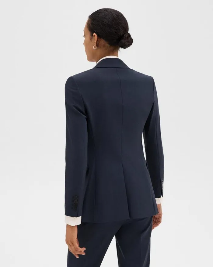 Blazers Jackets Women Theory Etiennette Blazer In Good Wool Nocturne Navy