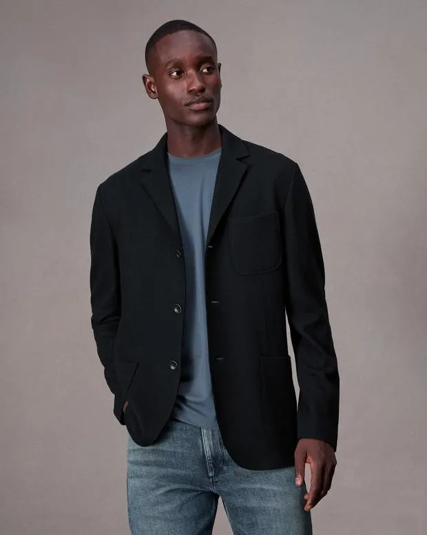 Blazers Men Rag and Bone Achilles Wool Cardigan Black