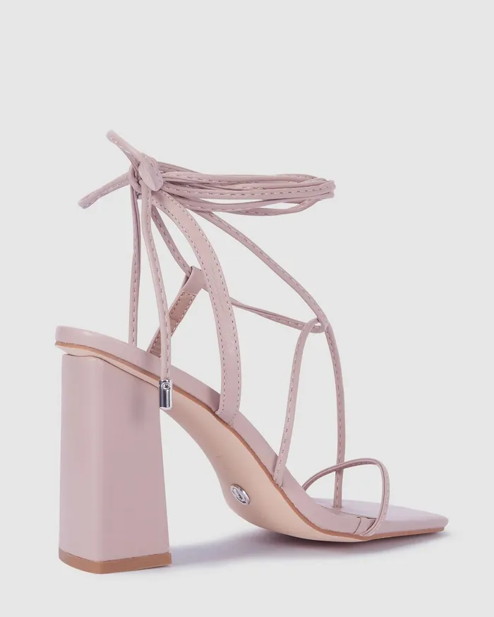 Block Heels MISSIE Nude Block Heels 8211 NOVO Shoes Women