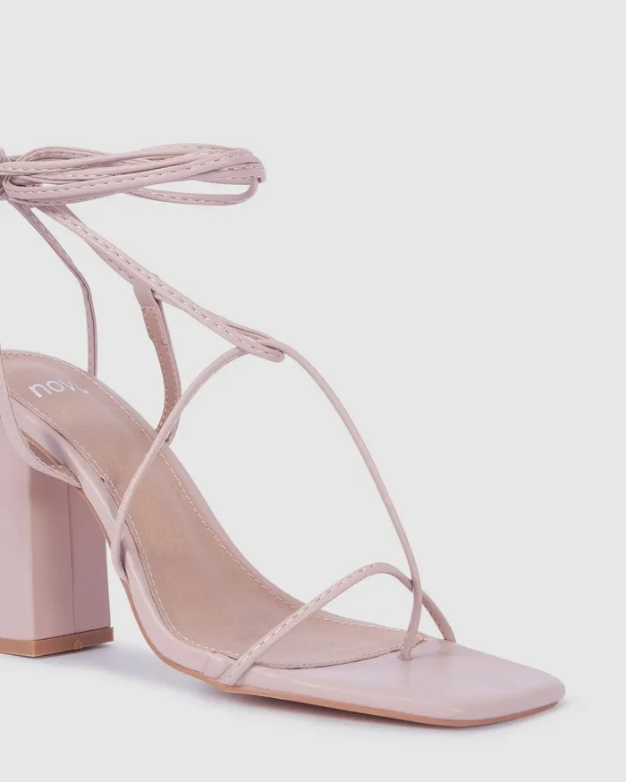 Block Heels MISSIE Nude Block Heels 8211 NOVO Shoes Women
