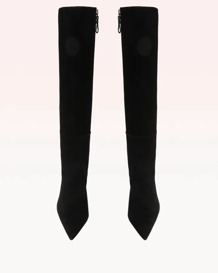 Boots Women Alexandre Birman Elisa Black Knee High Boot 8211 Luxury Leather Boots Black