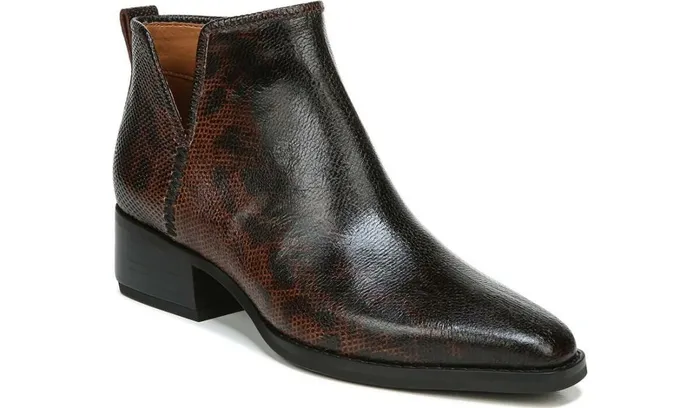 Boots Women Franco Sarto Sarto Asti Ankle Boot Espresso Snake Print Leather