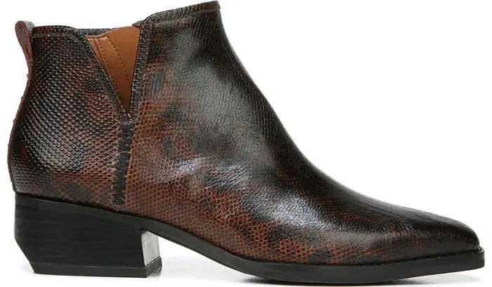 Boots Women Franco Sarto Sarto Asti Ankle Boot Espresso Snake Print Leather