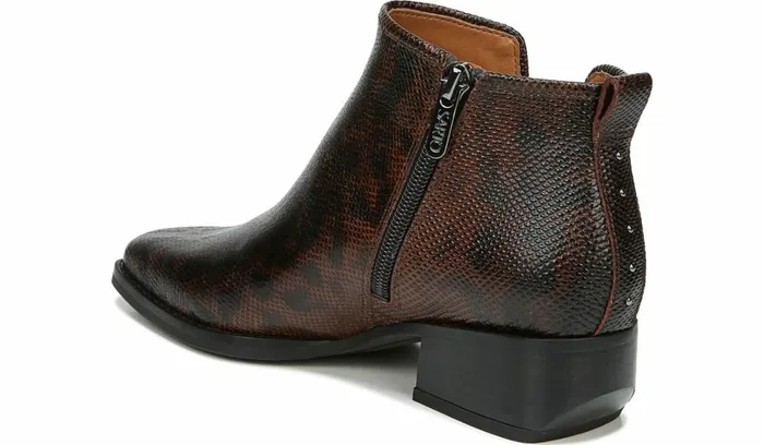 Boots Women Franco Sarto Sarto Asti Ankle Boot Espresso Snake Print Leather