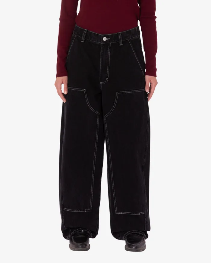 BOTTOMS Women LEAH II BAGGY DENIM Faded Black OBEY Clothing