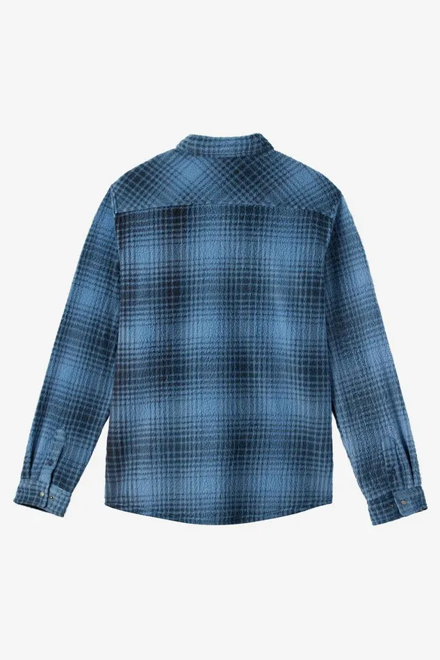 BOY039S GLACIER PLAID HIGH PILE SUPERFLEECE SHIRT Blue Shadow Kids O039NEILL Boy039S Clothing