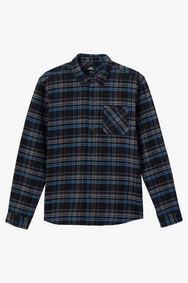 BOY039S REDMOND PLAID LONG SLEEVE SHIRT Black Kids O039NEILL Boy039S Clothing BOY039S REDMOND PLAID LONG SLEEVE SHIRT Black Kids O039NEILL Boy039S Clothing