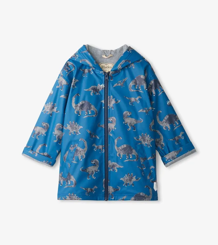 Boys Dinosaur ZipUp Rain Jacket Hatley