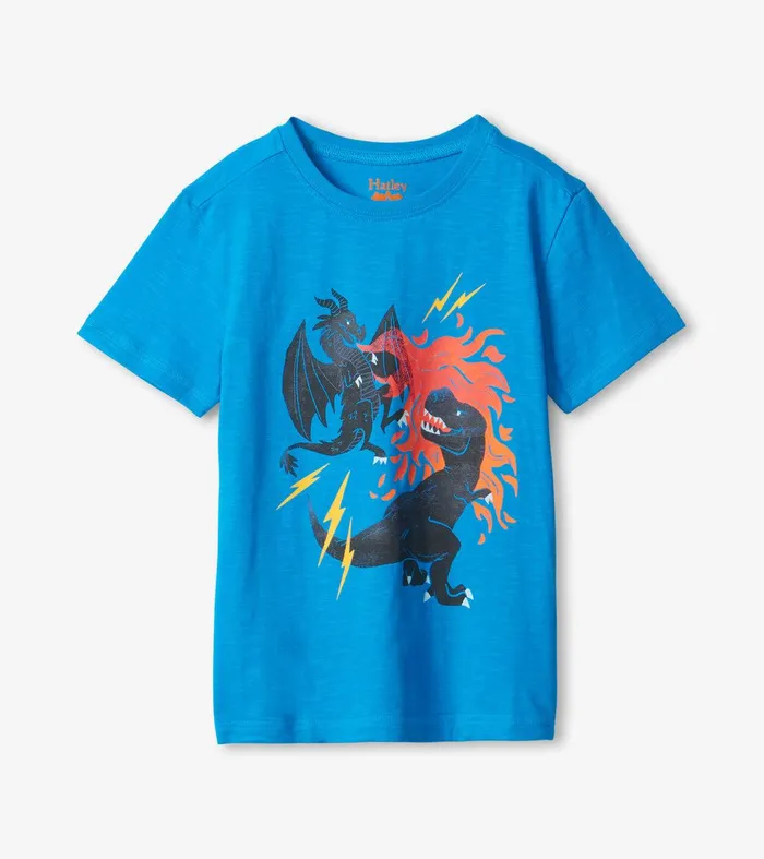 Boys Dragon Vs Dino Graphic TShirt Hatley