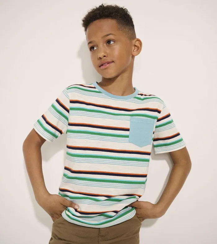 Boys Hiking Stripes Pocket Tee Hatley