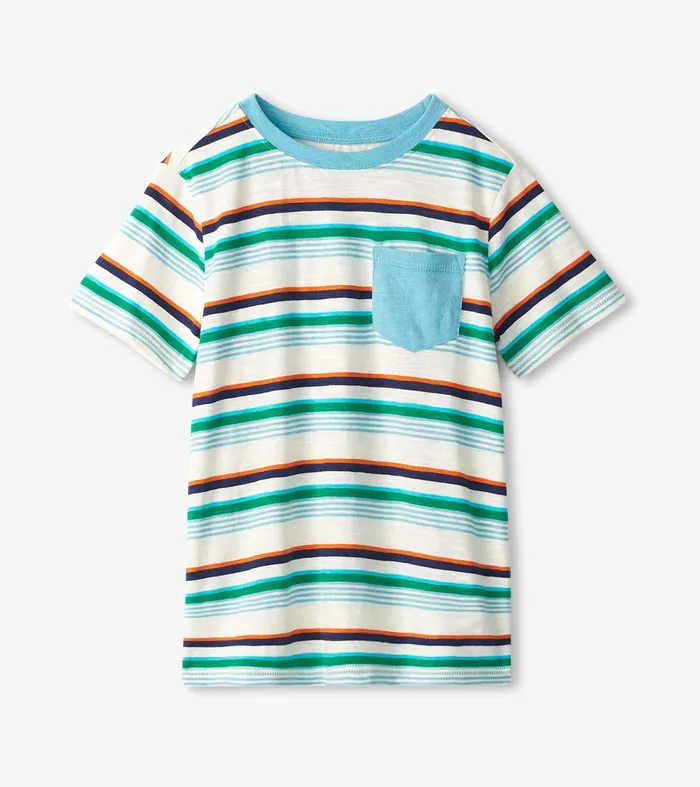 Boys Hiking Stripes Pocket Tee Hatley