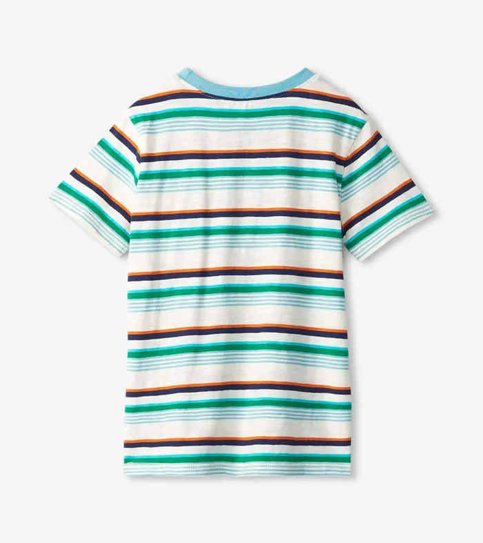 Boys Hiking Stripes Pocket Tee Hatley