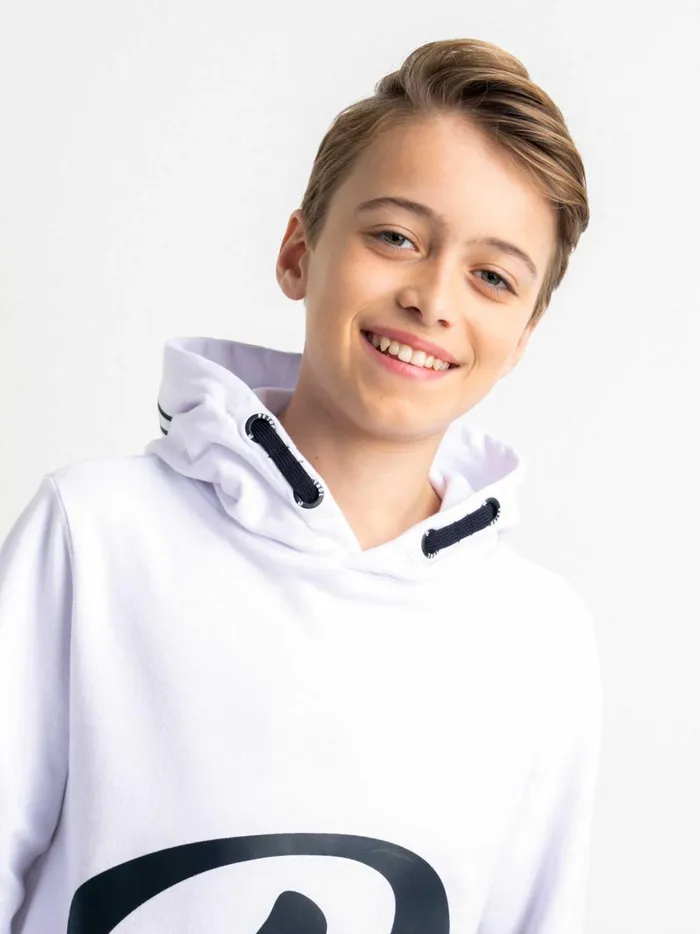 Boys Knits and Sweats Petrol Industries Hoodie With Logo Artwork Bright White