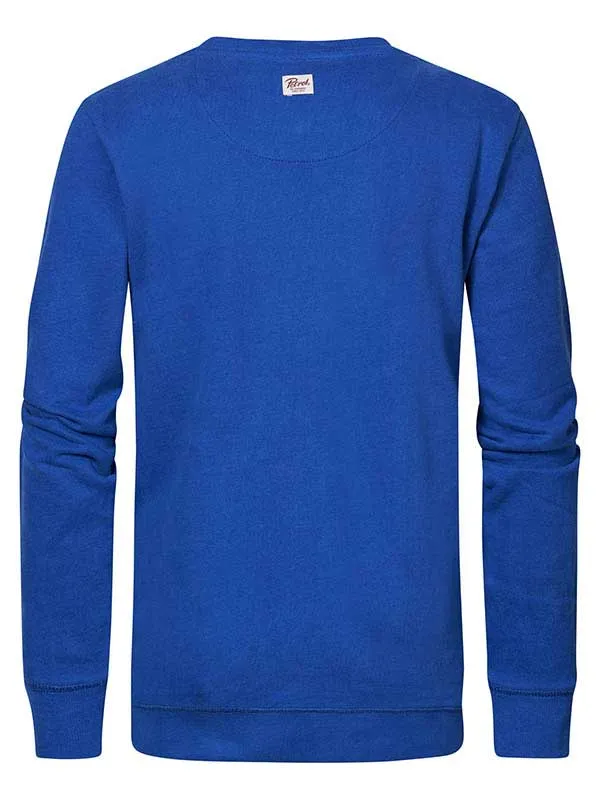 Boys Knits and Sweats Petrol Industries Pullover With Logo Artwork Imperial Blue