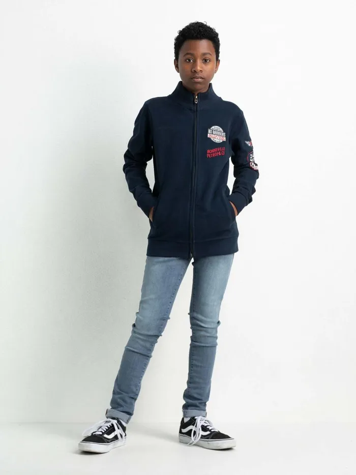 Boys Knits and Sweats Petrol Industries Sporty Cardigan Midnight Navy