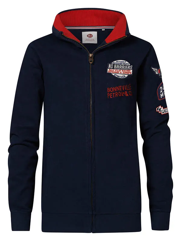 Boys Knits and Sweats Petrol Industries Sporty Cardigan Midnight Navy