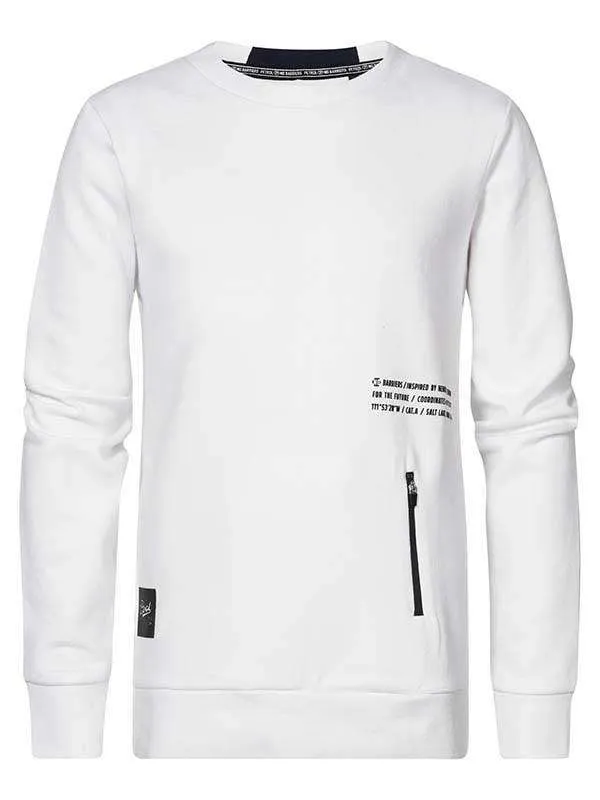 Boys Knits and Sweats Petrol Industries Sporty Pullover Bright White