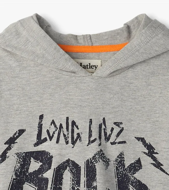 Boys Rock and Roll Long Sleeve Hoodie Tee Hatley