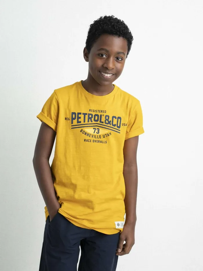 Boys TShirts Petrol Industries Artwork TShirt Fresh Mango