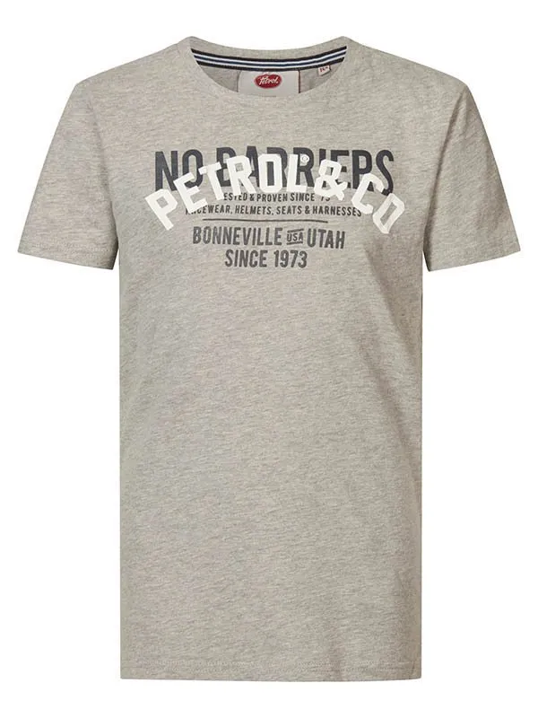 Boys TShirts Petrol Industries Artwork TShirt Light Grey Melee