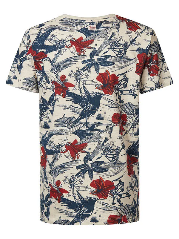 Boys TShirts Petrol Industries Botanical TShirt Antique White Melee