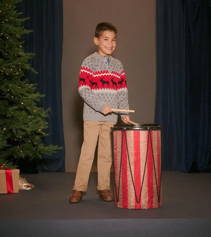 Boys Winter Elks Mockneck Sweater Hatley