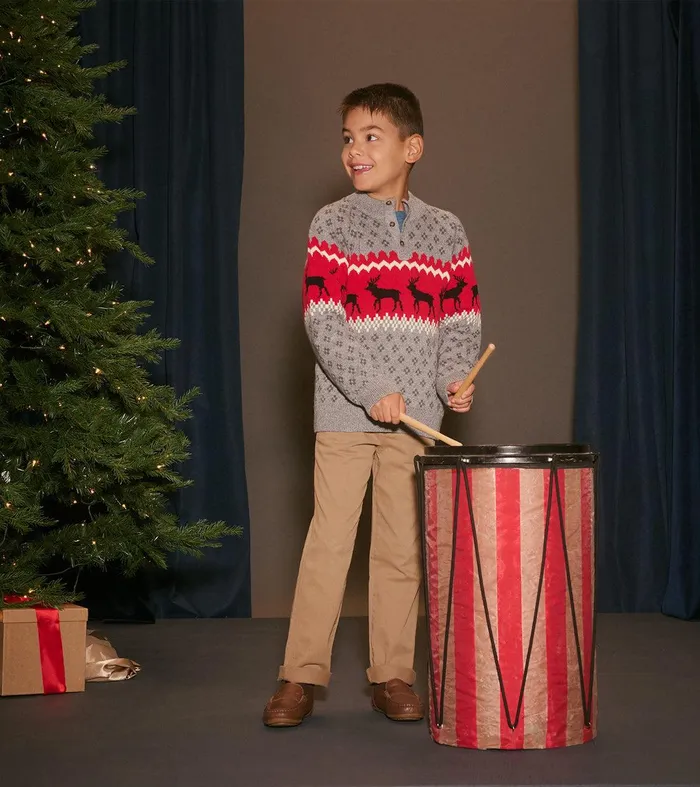 Boys Winter Elks Mockneck Sweater Hatley