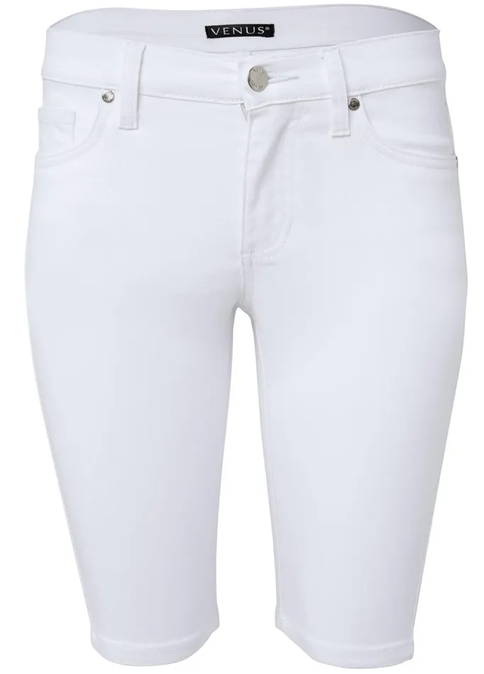 BUM LIFTER BERMUDA SHORTS White Denim Women VENUS Shorts