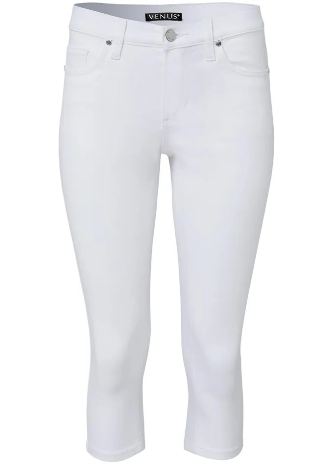 BUM LIFTER CAPRI JEANS White Women VENUS Cropped and Capri Jeans