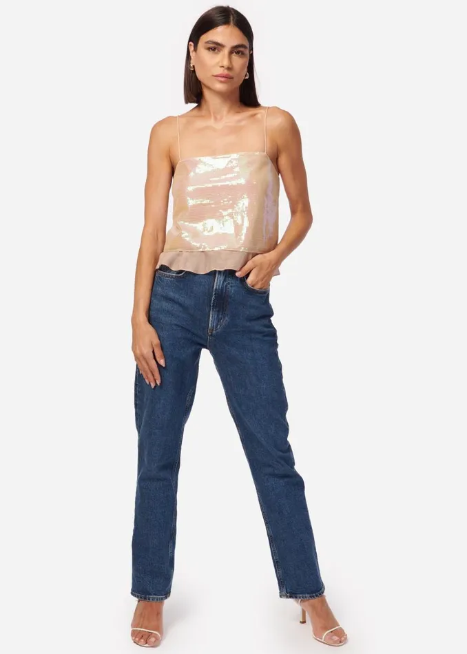 CAMI NYC Camisoles Women Jojo Sequin Camisole Opal Sequin
