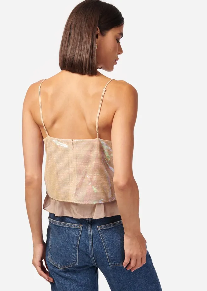 CAMI NYC Camisoles Women Jojo Sequin Camisole Opal Sequin