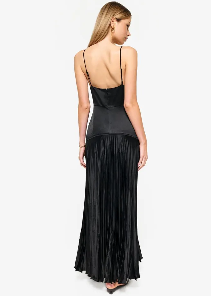 CAMI NYC Dresses Women Jennelyn Pleated Gown Black