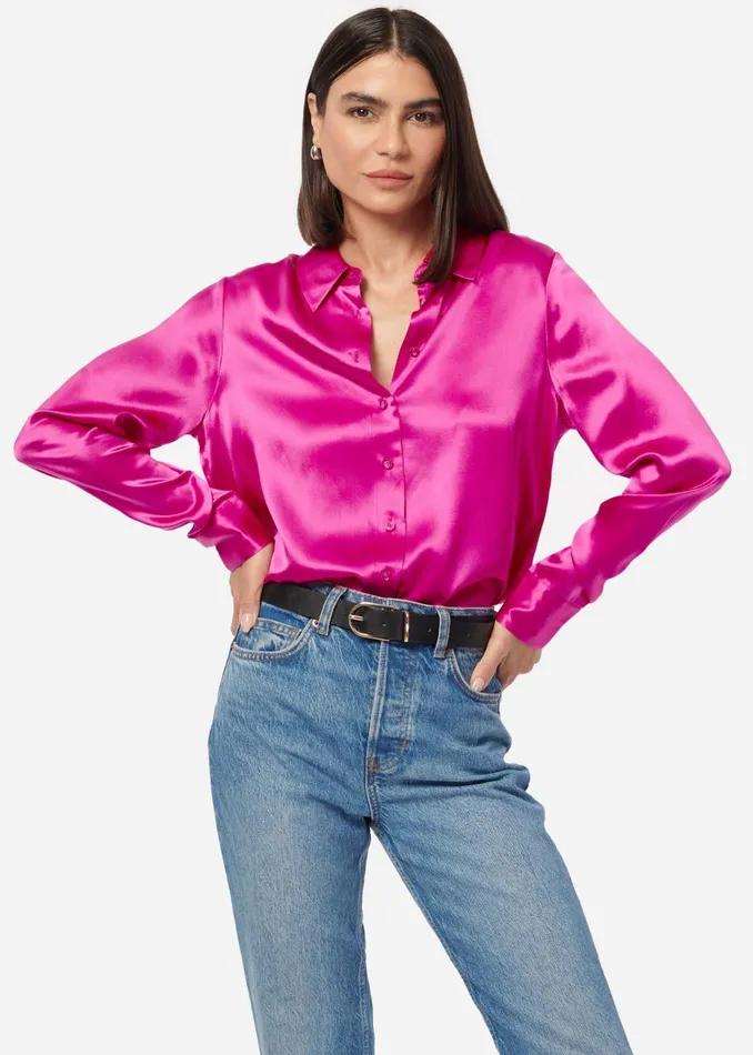 CAMI NYC Tops and Sweaters Women Crosby Blouse Petunia