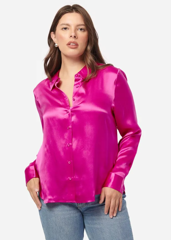 CAMI NYC Tops and Sweaters Women Crosby Blouse Petunia