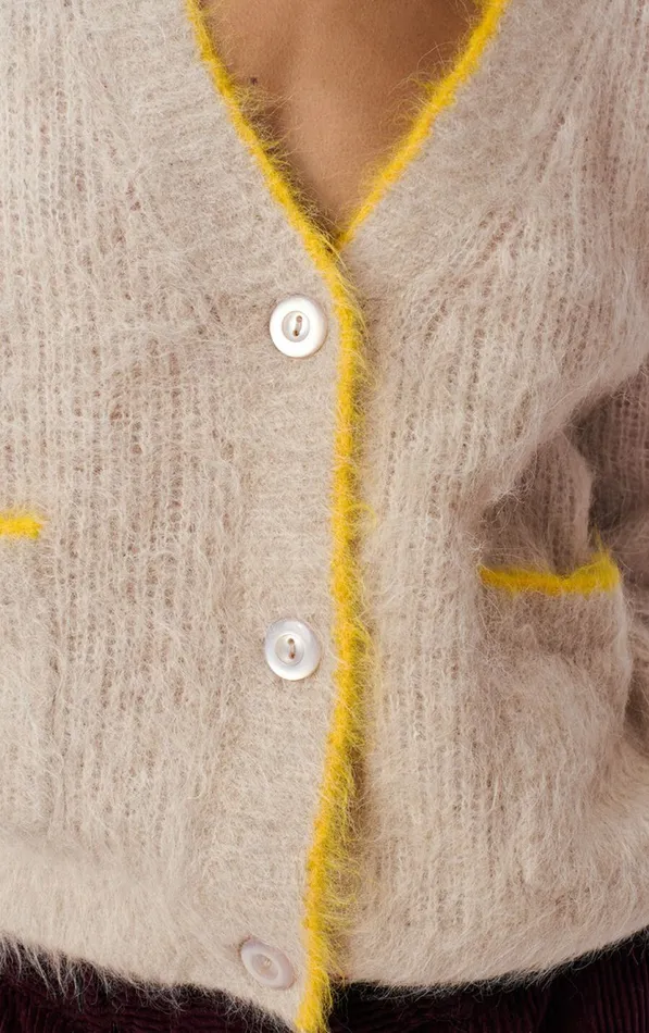 Cardigan Bymi Misty Melange Women American Vintage Jumpers and Cardigans Cardigan Bymi Misty Melange Women American Vintage Jumpers and Cardigans