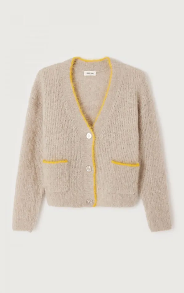 Cardigan Bymi Misty Melange Women American Vintage Jumpers and Cardigans Cardigan Bymi Misty Melange Women American Vintage Jumpers and Cardigans