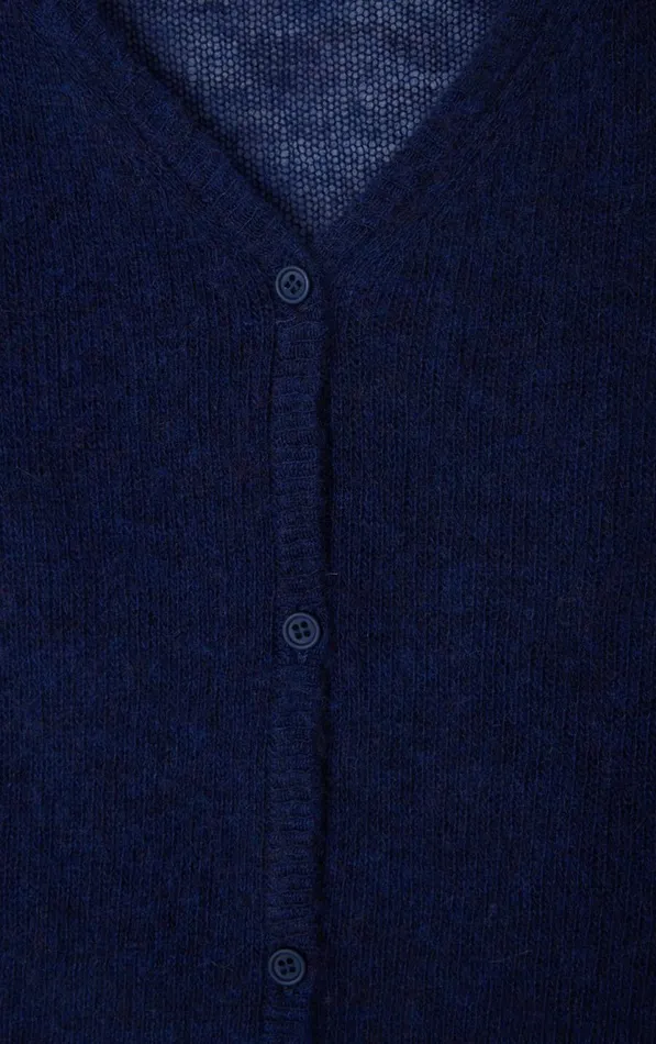 Cardigan Dumy Melange Navy Women American Vintage Jumpers and Cardigans Cardigan Dumy Melange Navy Women American Vintage Jumpers and Cardigans