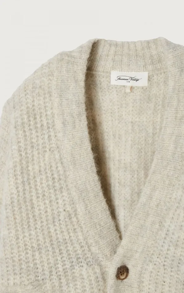 Cardigan East Melange Powder Snow Kids American Vintage Jumpers and Cardigans Cardigan East Melange Powder Snow Kids American Vintage Jumpers and Cardigans