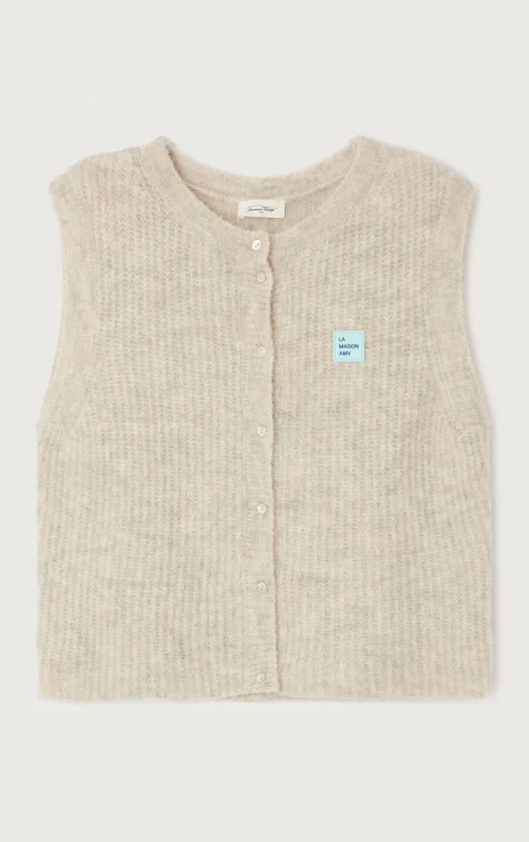 Cardigan East Melange Powder Snow Women American Vintage Jumpers and Cardigans Cardigan East Melange Powder Snow Women American Vintage Jumpers and Cardigans