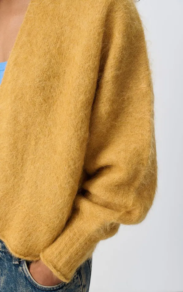 Cardigan Nuny Honey Melange Women American Vintage Jumpers and Cardigans Cardigan Nuny Honey Melange Women American Vintage Jumpers and Cardigans