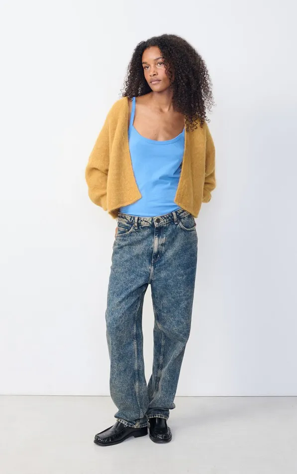 Cardigan Nuny Honey Melange Women American Vintage Jumpers and Cardigans Cardigan Nuny Honey Melange Women American Vintage Jumpers and Cardigans