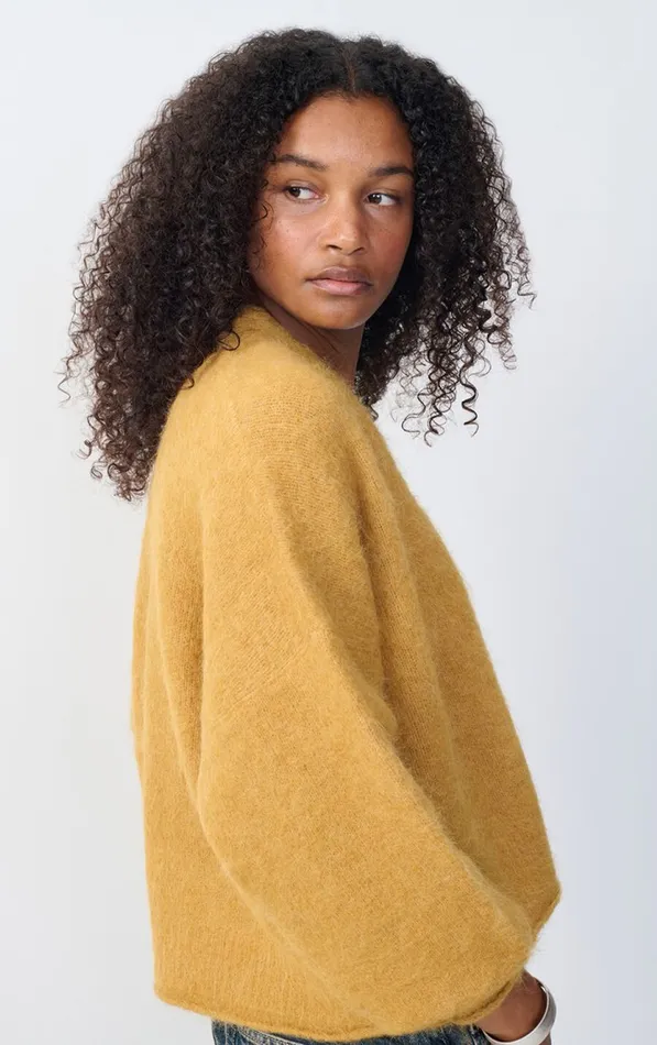 Cardigan Nuny Honey Melange Women American Vintage Jumpers and Cardigans Cardigan Nuny Honey Melange Women American Vintage Jumpers and Cardigans