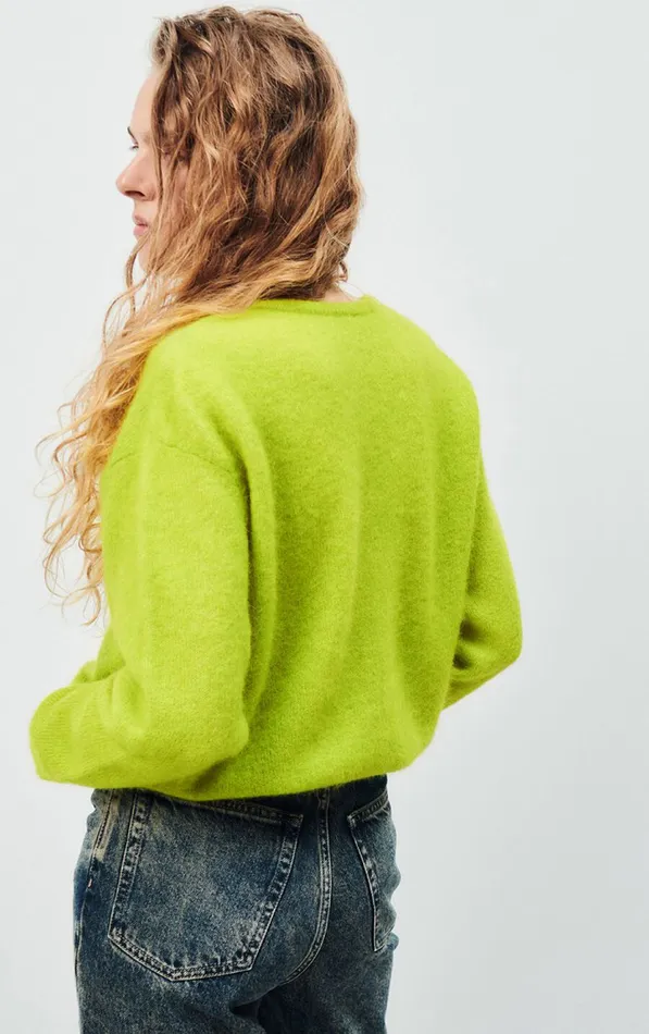 Cardigan Vitow Moss Melange Women American Vintage Jumpers and Cardigans Cardigan Vitow Moss Melange Women American Vintage Jumpers and Cardigans