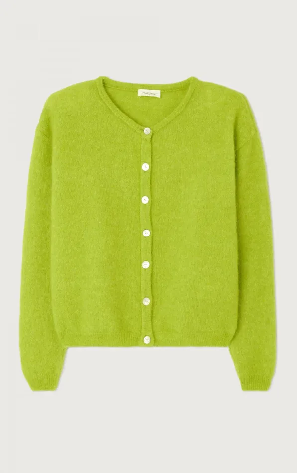 Cardigan Vitow Moss Melange Women American Vintage Jumpers and Cardigans Cardigan Vitow Moss Melange Women American Vintage Jumpers and Cardigans