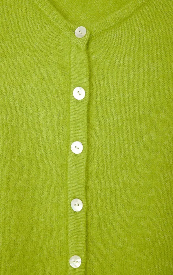Cardigan Vitow Moss Melange Women American Vintage Jumpers and Cardigans Cardigan Vitow Moss Melange Women American Vintage Jumpers and Cardigans