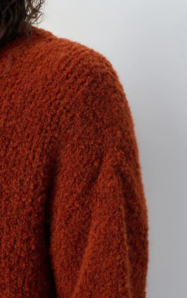 Cardigan Zolly Brick Melange Men American Vintage Jumpers and Cardigans Cardigan Zolly Brick Melange Men American Vintage Jumpers and Cardigans